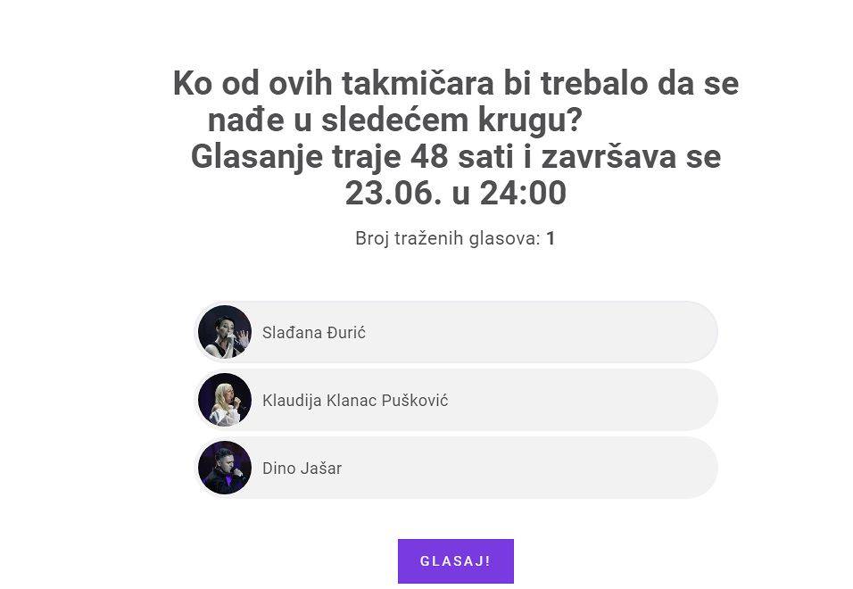 SLAĐANA, DINO ILI KLAUDIJA: Glasajte ko od njih treba da ide u polufinale 3 23577502cc9fb69425daae296812645c93b9dc7e