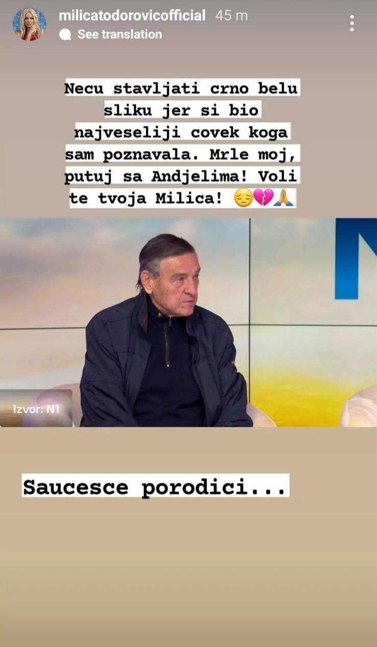 Bekutine kolege SLOMLJENE zbog Mrke: "Umro mi je DRUGI OTAC, ZBOGOM MANGUPE" 5 29e49d2e1f27b9578c07e56faba6c4ea0b38ed8e