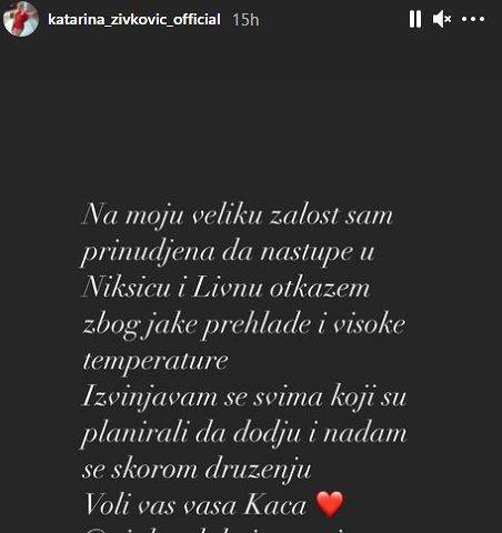 Sve više pevača OTKAZUJE NASTUPE, oglasila se i Katarina Živković i otkrila KAKO SE OSEĆA 3 2bcc7a5b73f9fa5abe1ac9c7dcc2d1bd5ce1d537