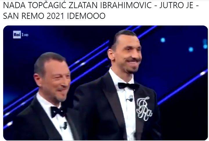 RUKICE GORE Zlatan Ibrahimović se pojavio na Sanremu uz hit Nade Topčagić 2 53c900a5dfc6974f7e6639331adf93866fd63087