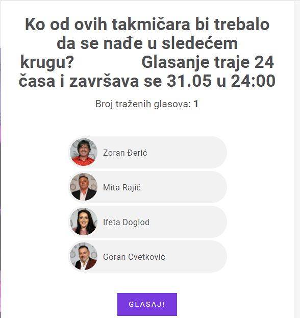 Vi birate još jednog POLUFINALISTU, evo kako da glasate 4 5d3de7cb9bdb5afe6633675874802d4542f3f4a3