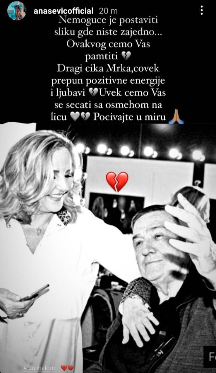 Bekutine kolege SLOMLJENE zbog Mrke: "Umro mi je DRUGI OTAC, ZBOGOM MANGUPE" 6 9c2b153af3cc918038b68b0e2e7f552726812674