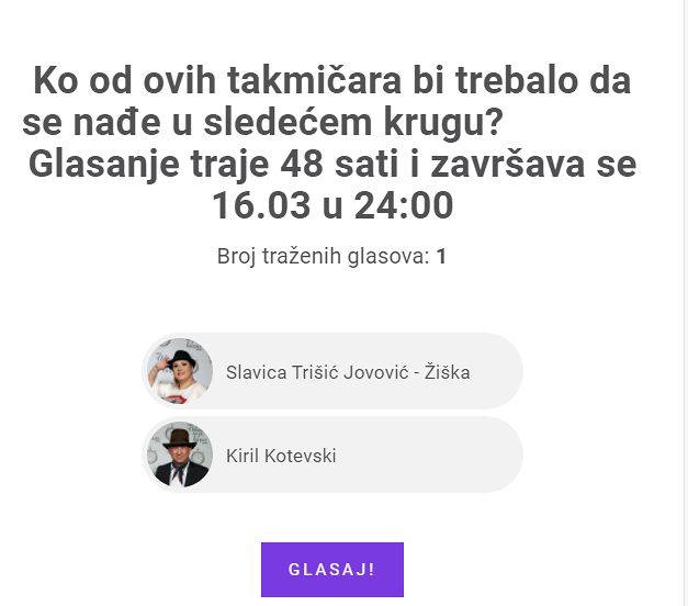 Kire ili Žiška? Vi odlučujete ko ide u četvrti krug 3 aef7ac2e29bc2f6442aeb3180b7ad14d18d3cdba