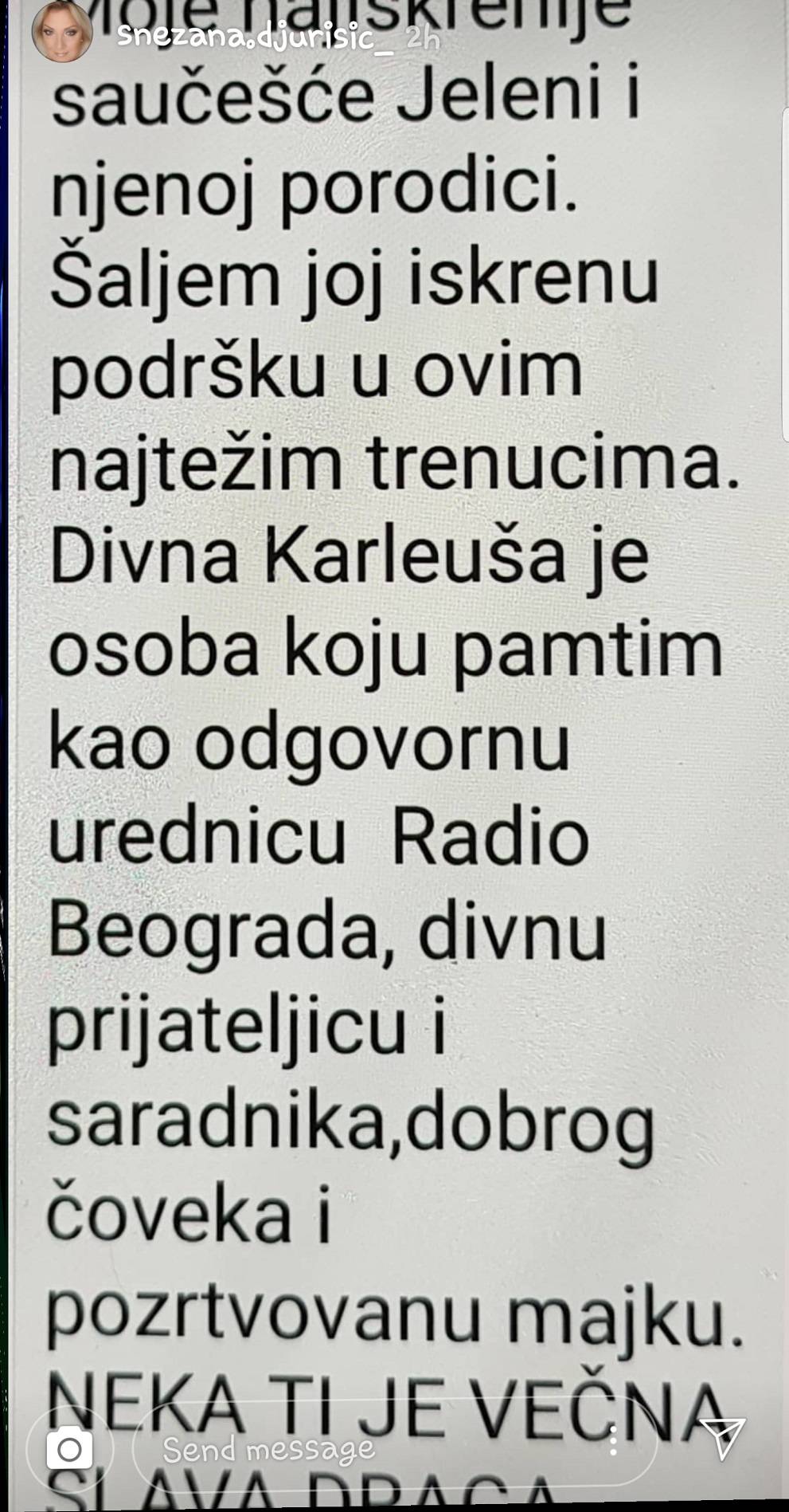 Jelenine koleginice iz "Zvezda Granda" dirljivim rečima izjavile saučešće pevačici (FOTO) 4 e62571ae63ec68bcf48aebc9156cabd47133df71