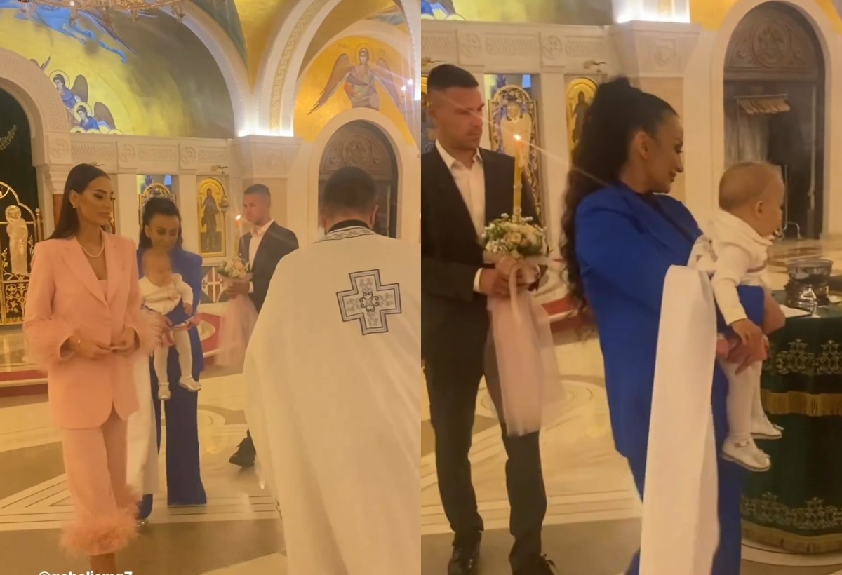 DAN PUN EMOCIJA: Kaća i Gobelja krstili ćerku, pevačicina princeza zablistala u naručju Andreane Čekić (VIDEO) 7 ipiccy image 12 3