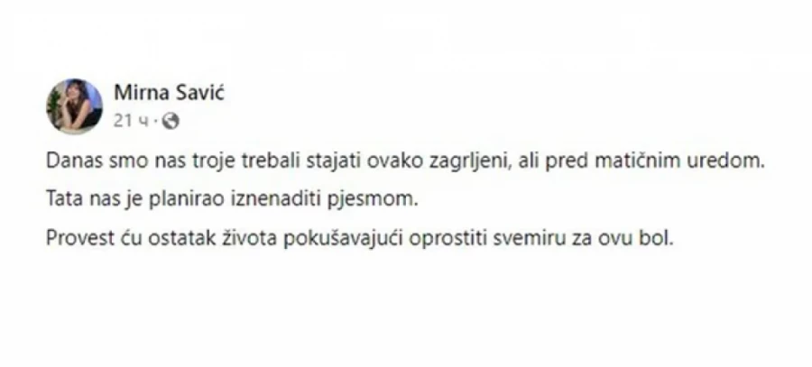 Neutešna i sa velikim bolom, oglasila se ćerka Masima Savića: Reči koje je uputila kidaju dušu 6 1111