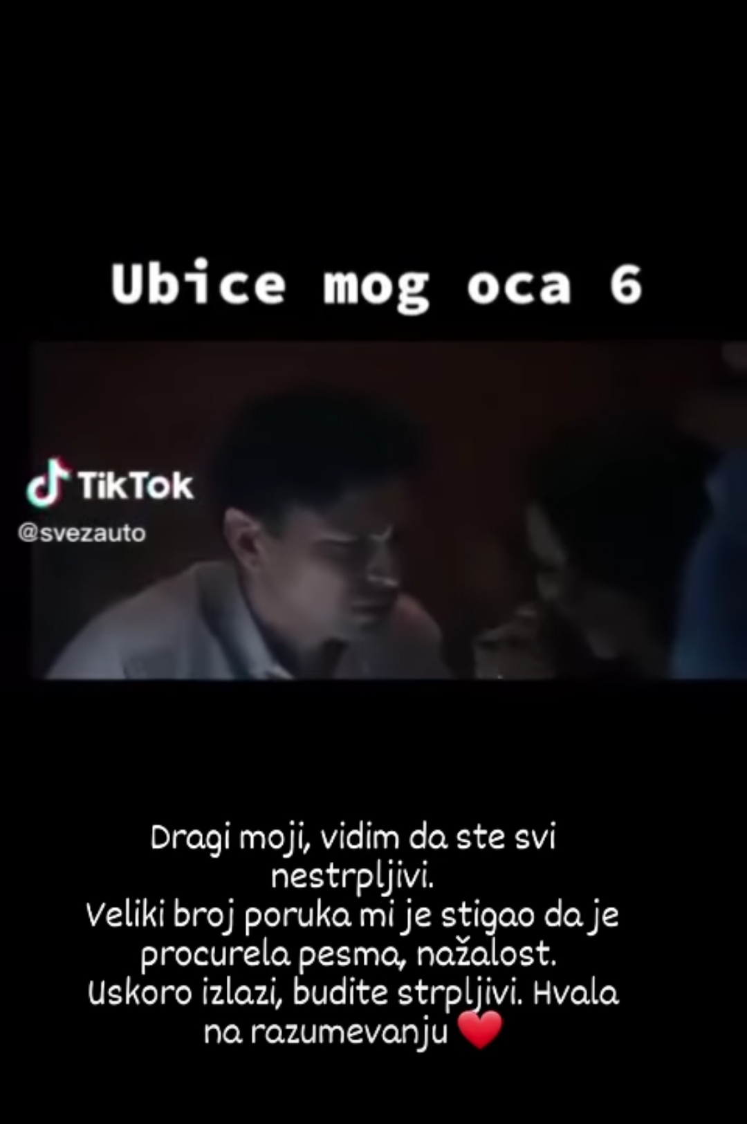 PROCURELA PESMA iz serije "Ubice mog oca 6"na društvenim mrežama, Aleksandra Mladenović peva Vuku Kostiću NA UVCE (VIDEO) 6 Screenshot 20230121 182351 1