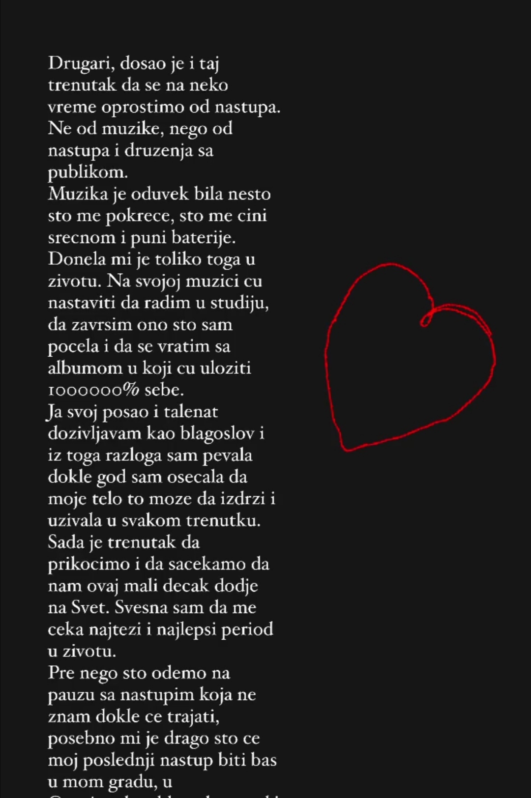 Marija Mikić SE OPROSTILA OD PUBLIKE: "Pevala sam dok sam osećela da mogu" 10 Screenshot 20230307 154540