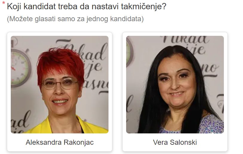 Harizmatična Aleksandra ili romantična Vera? Vi odlučujete koga ćemo gledati u narednom krugu 6 hwsoh