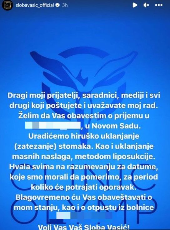 Sloba Vasić u bolnici! Pevač rešio da ponovo ode pod nož, ovo mu smeta 6 vasic
