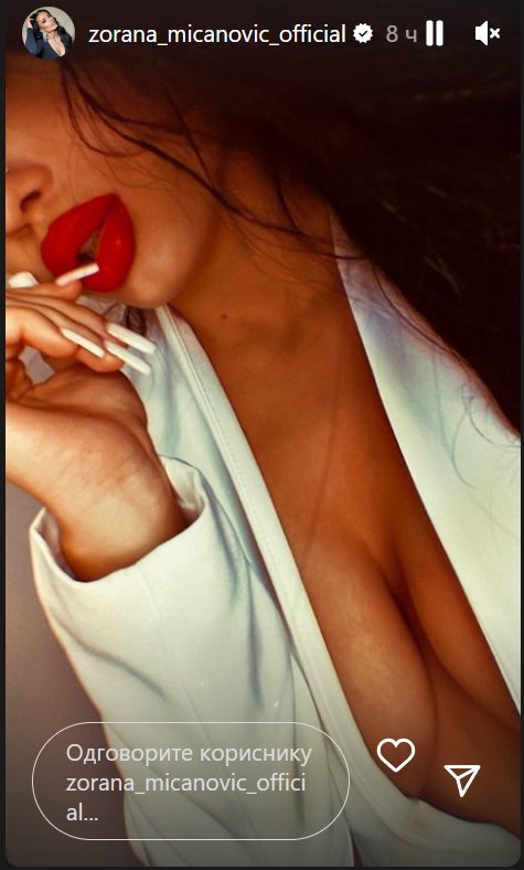Zorana Mićanović izazvala haos na društvenim mrežama zbog fotke: U prvom planu samo grudi i usne: "Na granici erotike" (FOTO) 4 zornan mmm
