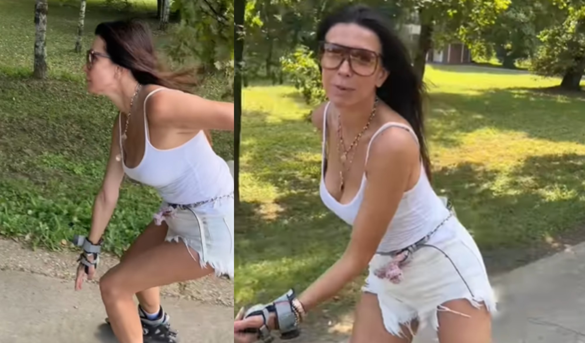 Snežana Dakić na rolerima i u šortsu izazvala haos na društvenim mrežama: "Te pantalonice nisu za one u 6. deceniji" 5 dakic roleri