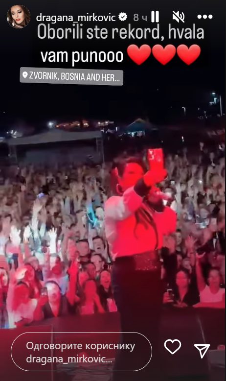 Dragana Mirković napravila popis stanovništva u Zvorniku: Emotivnom izjavom raznežila fanove nakon spektakla (FOTO) 3 fm