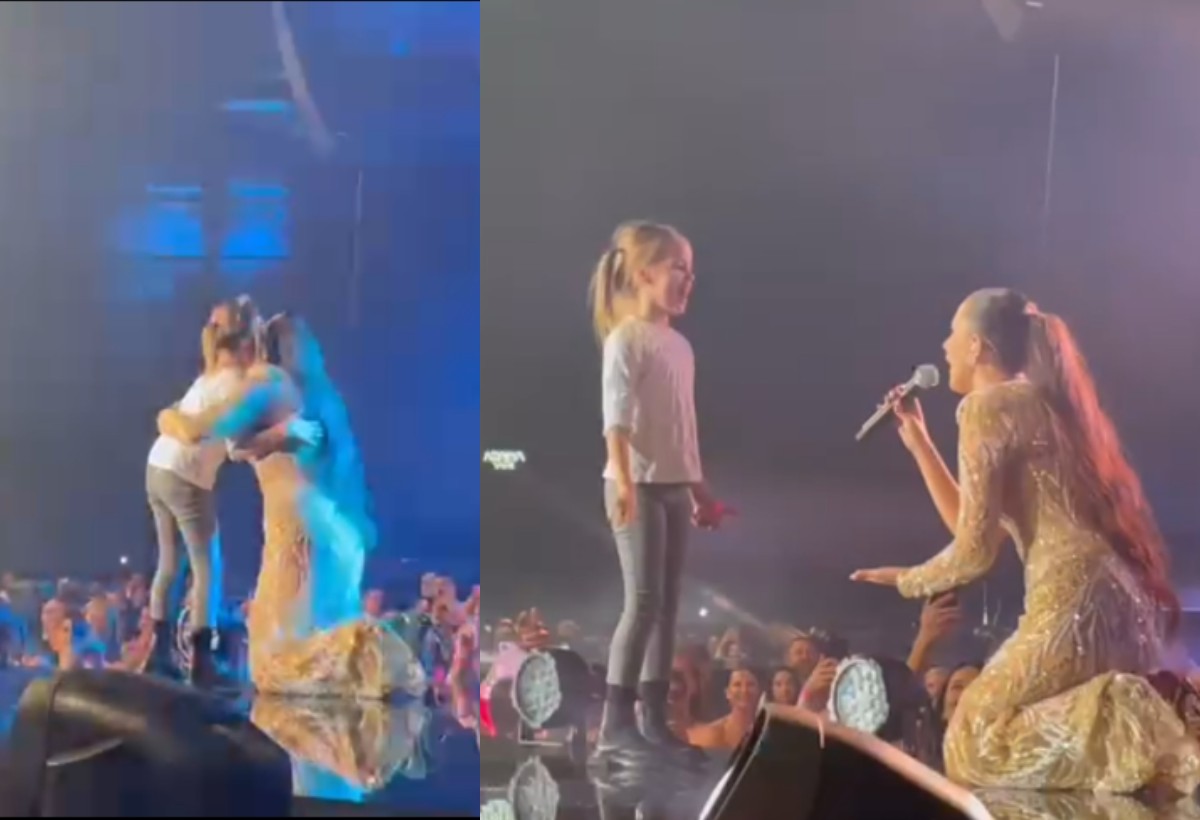 NIKAD EMOTIVNIJA SCENA: Devojčica iz publike zapevala na bini i šokirala celu Zetru, Prija pala na kolena (VIDEO) 7 aleksandra prijovic i devojcica na bini pevaju 1