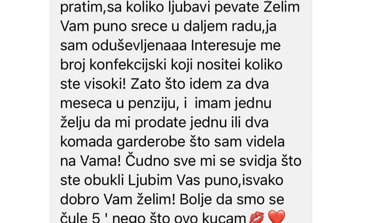 KAPA DO PODA: Nepoznata koleginica se javila Sabini Kaltak zbog penzije, usledio gest kom se nije nadala 6 IMG 20231104 WA0007