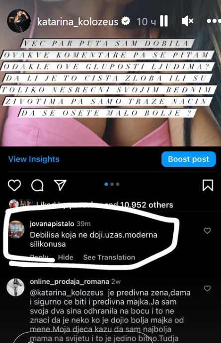 "Silikonuša koja ne doji" Ženu Ljube Perućice urnisali komentarima nakon porođaja, ona im žestoko uzvratila, nije štedela reči (FOTO) 7 kk
