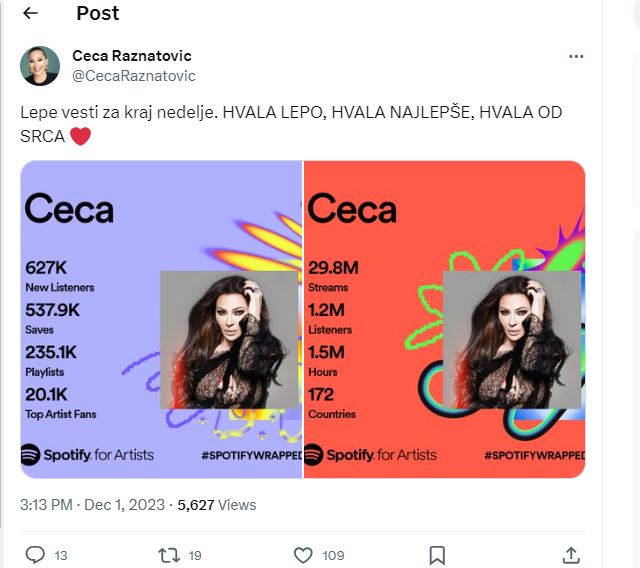 ceca obara rekorde