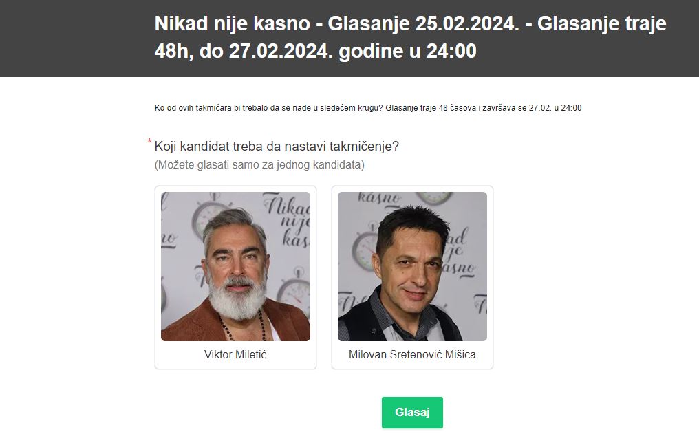 Dva ozbiljna vokala se bore na Fejsbuk glasanju, a samo od vas zavisi ko prolazi dalje (FOTO) 7 Hvataj 15