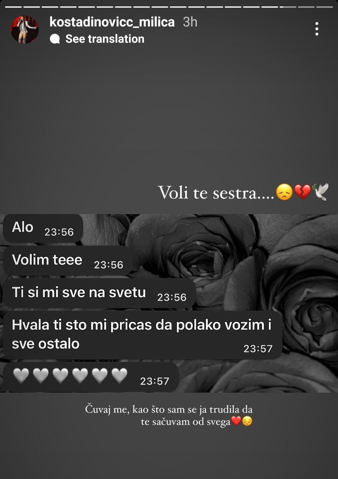 Tragedija u domu zvezde Granda: "Dušo moja mila, bato moj, zašto ovako? Nismo se ni pozdravili" 8 Screenshot 20240319 094329 Instagram