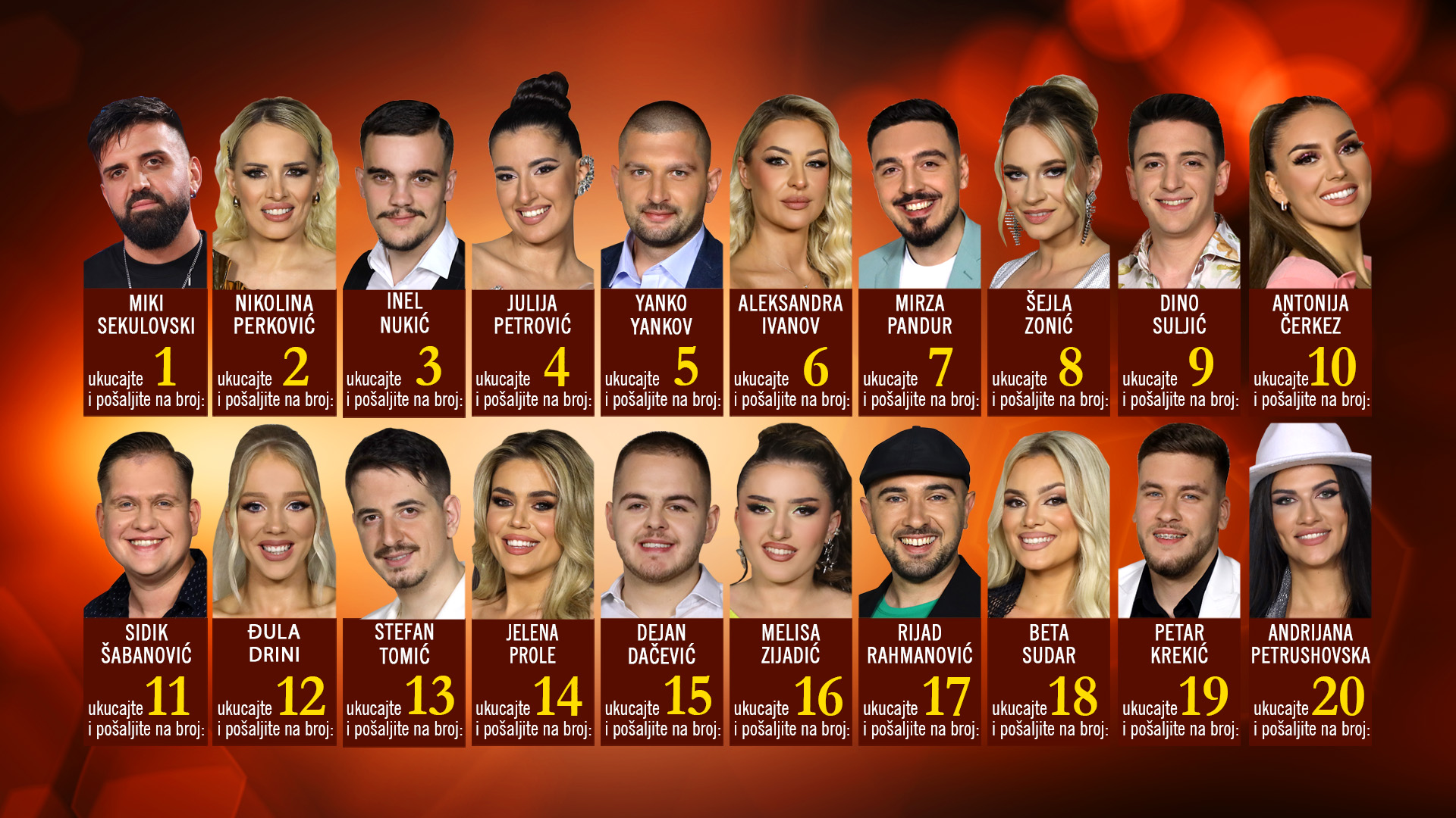 20 takmičara u trci, a POBEDNIK može biti samo jedan: Spremite se za spektakularno FINALE "Zvezda Granda" VIDEO 6 ZG2024 finalisti 1920x1080 BEZ TELEFONA ok