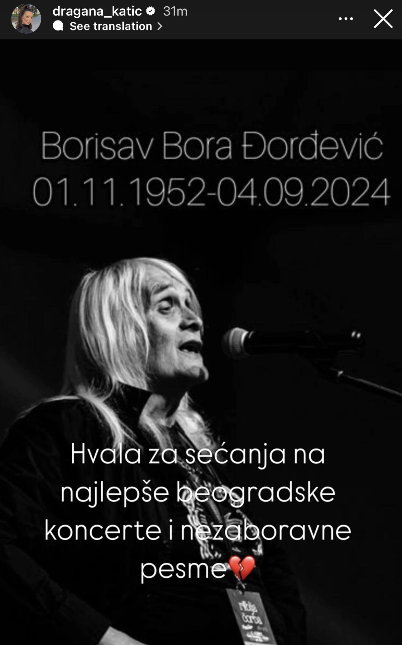 Dragana Katić se potresenim rečima oprostila od Bore Čorbe, voditeljka neutešna (FOTO) 7 image 1 2