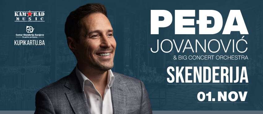Peđa Jovanović regionalnu turneju počinje 1. novembra u Skenderiji, evo šta je poručio Sarajlijama pred koncert 5 pedja skenderija