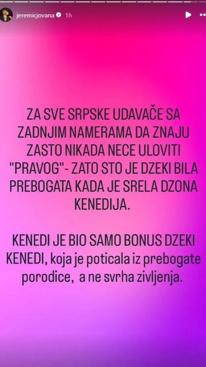 "Ovo je za sve srpske udavače": Jovana Jeremić iz Amerike poslala brutalnu poruku svim ženama koje traže partnera 6 image 2 4