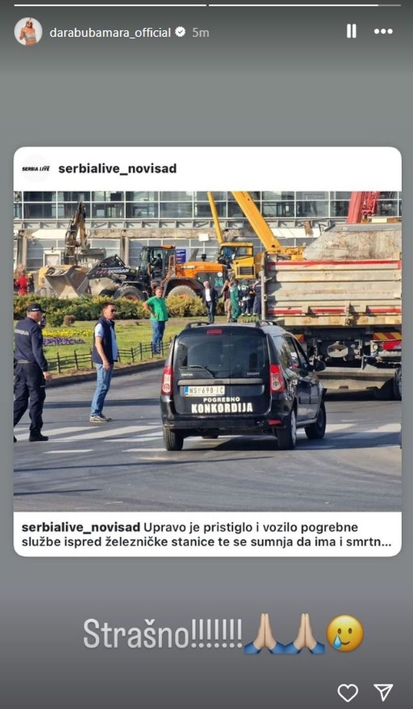 Nakon strašne tragedije u Novom Sadu oglasila se Dara Bubamara: Pevačica svoju tugu iskazala ovim rečima 7 image 5