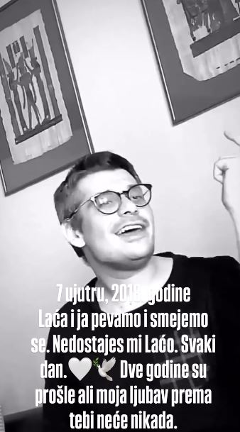 Dve godine od smrti Laće Radulovića, pevačica objavila video koji je rasplakao sve 6 laca 1