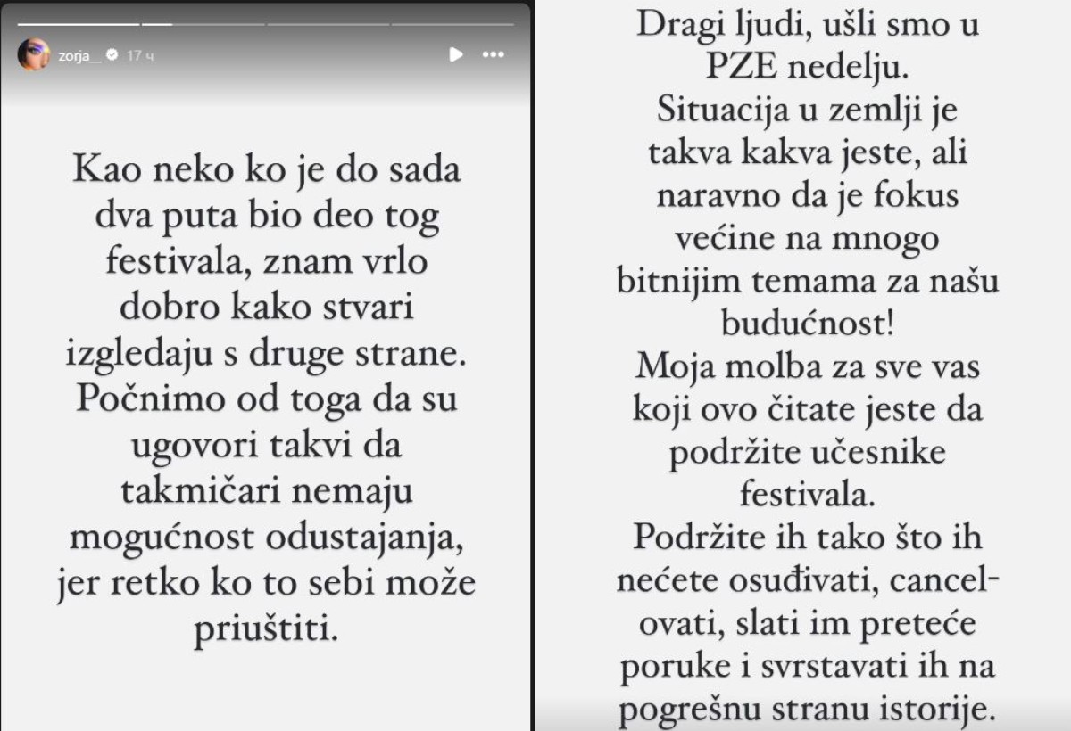 "Informativni program RTS-a je vrlo diskutabilan", oglasila se Zorja pred PZE, imala je poruku za učesnike 8 13