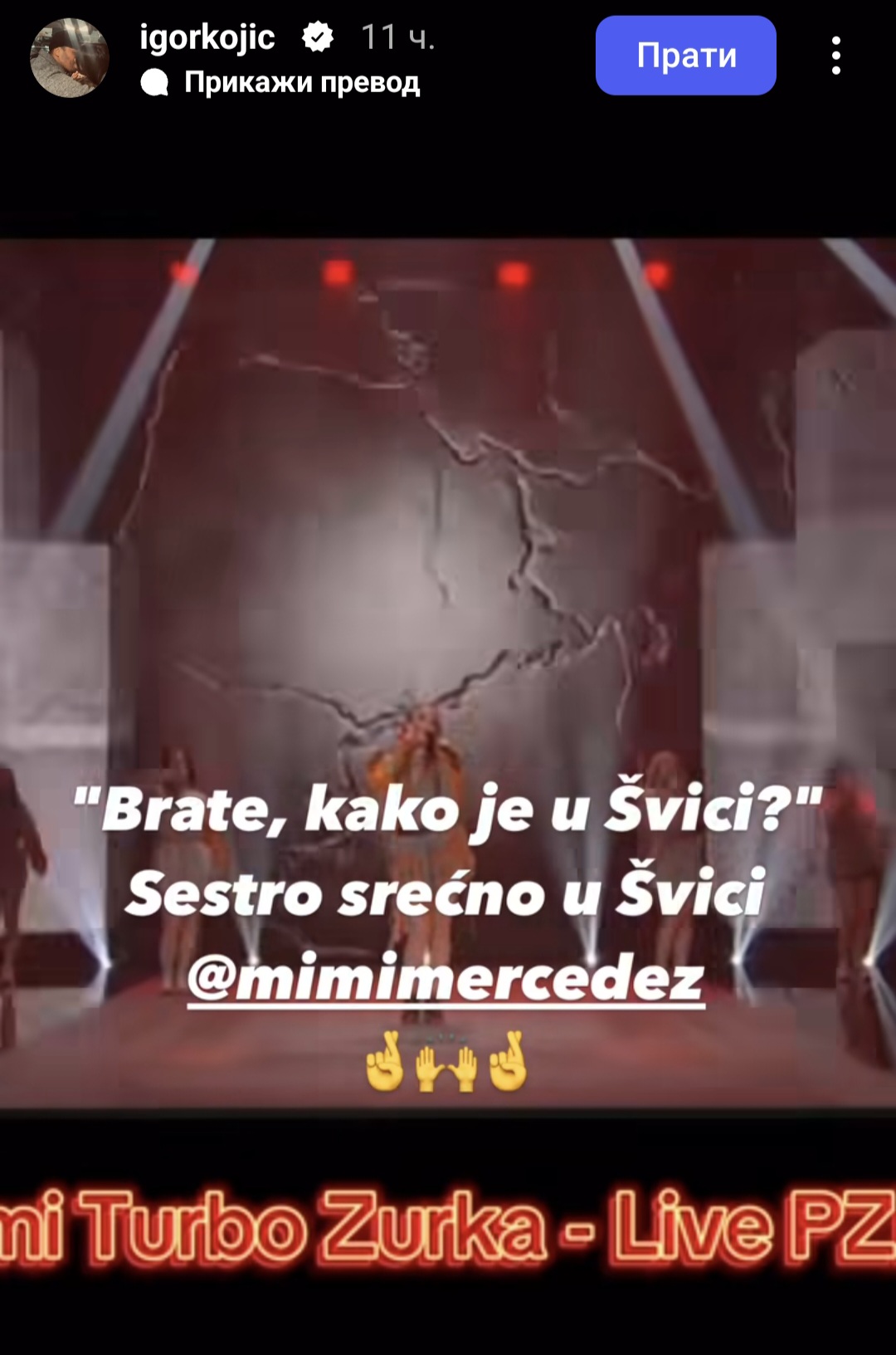 Sestra mu ispala iz trke za Evroviziju, a on već prognozira pobednika na PZE: "Srećno u Švici" 7 Screenshot 20250228 095713 Instagram