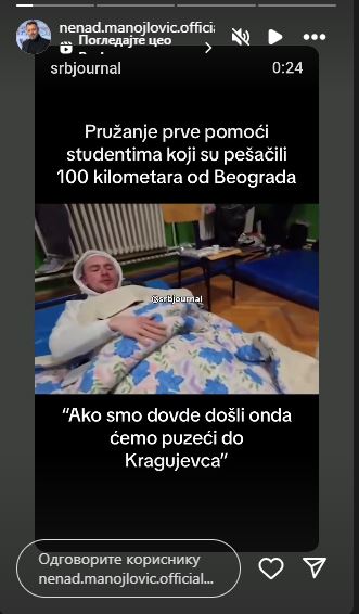 Grandov pevač javno stao uz studente: Podelio kadrove iz Kragujevca zbog kojih će vam krenuti suze (FOTO) 8 nesa manijlovic