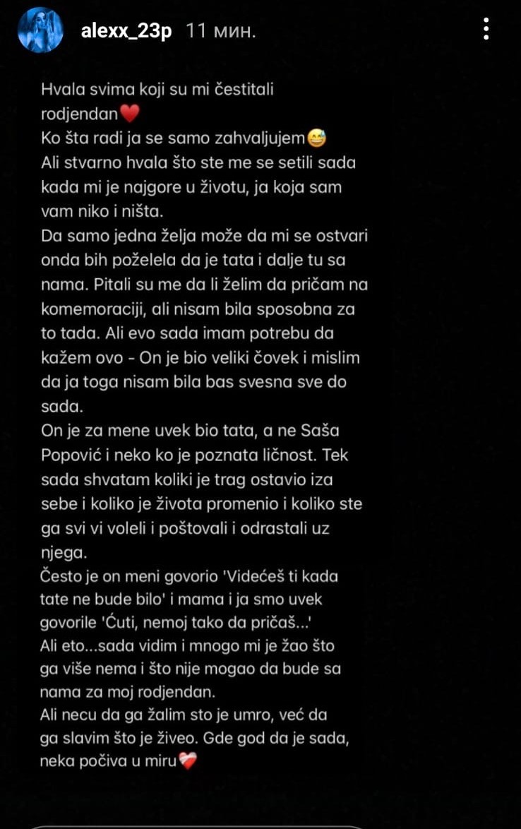 "Sad kad mi je najgore u životu...": Bolno oglašavanje ćerke Saše Popovića, otkrila koju želju je pomislila na rođendan 9 9030c686 4594 4132 83a3 99ba92be0c62