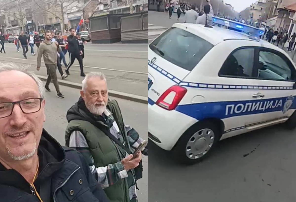 Uživo sa protesta: Pevač 'pumpa' sa studentima, obratio se i policiji VIDEO 7 PROTESTI 3