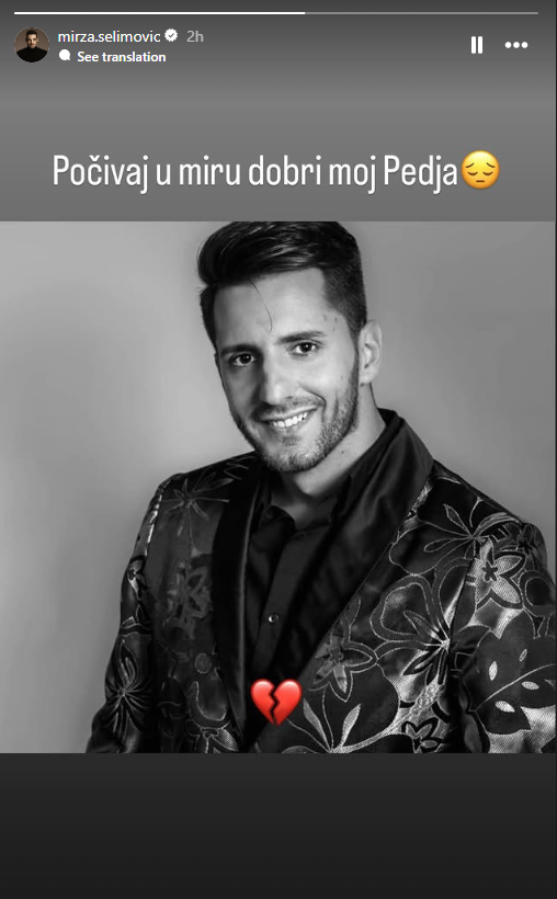 Mirza Selimović slomljen nakon vesti o stradanju kolege: ''Dobri moj Peđa...'' (FOTO) 7 Screenshot 2025 03 24 110527