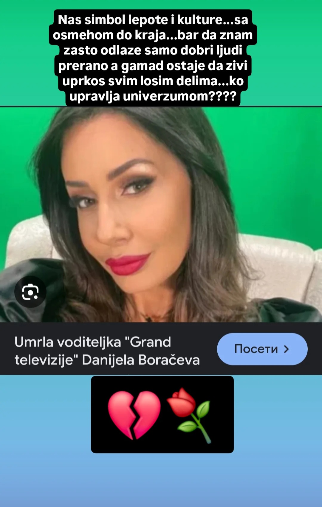 Topalko zatečen njenom smrću: "Zašto odlaze samo dobri ljudi?!" 7 Screenshot 20250418 154042 Instagram