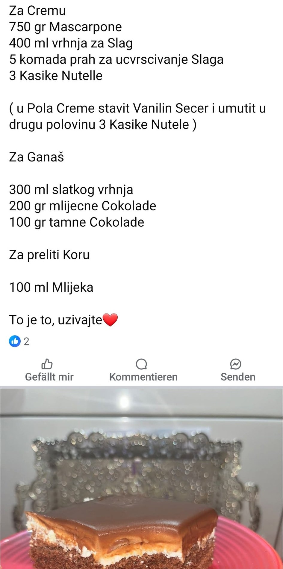 Pevačica često pravi torte, a tvrdi da ova u njenoj porodici nestane za čas: Evo u čemu je caka 8 583929701 4674085779485012 3283773278518183593 n