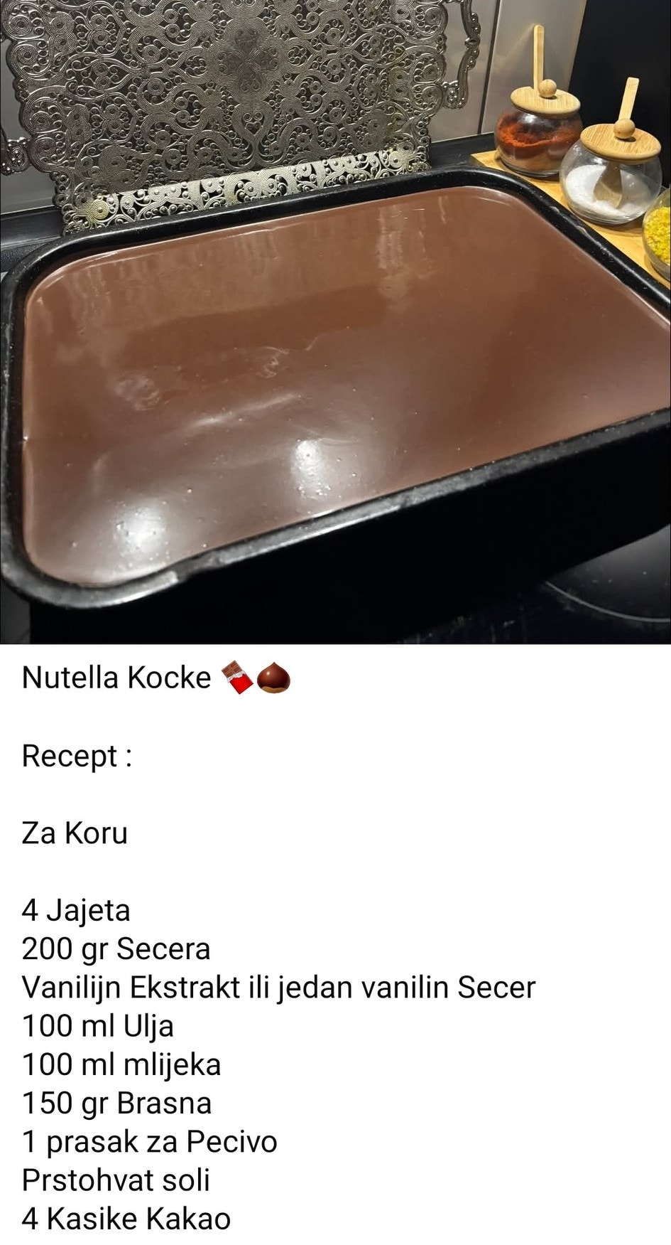 Pevačica često pravi torte, a tvrdi da ova u njenoj porodici nestane za čas: Evo u čemu je caka 7 nutella kocke