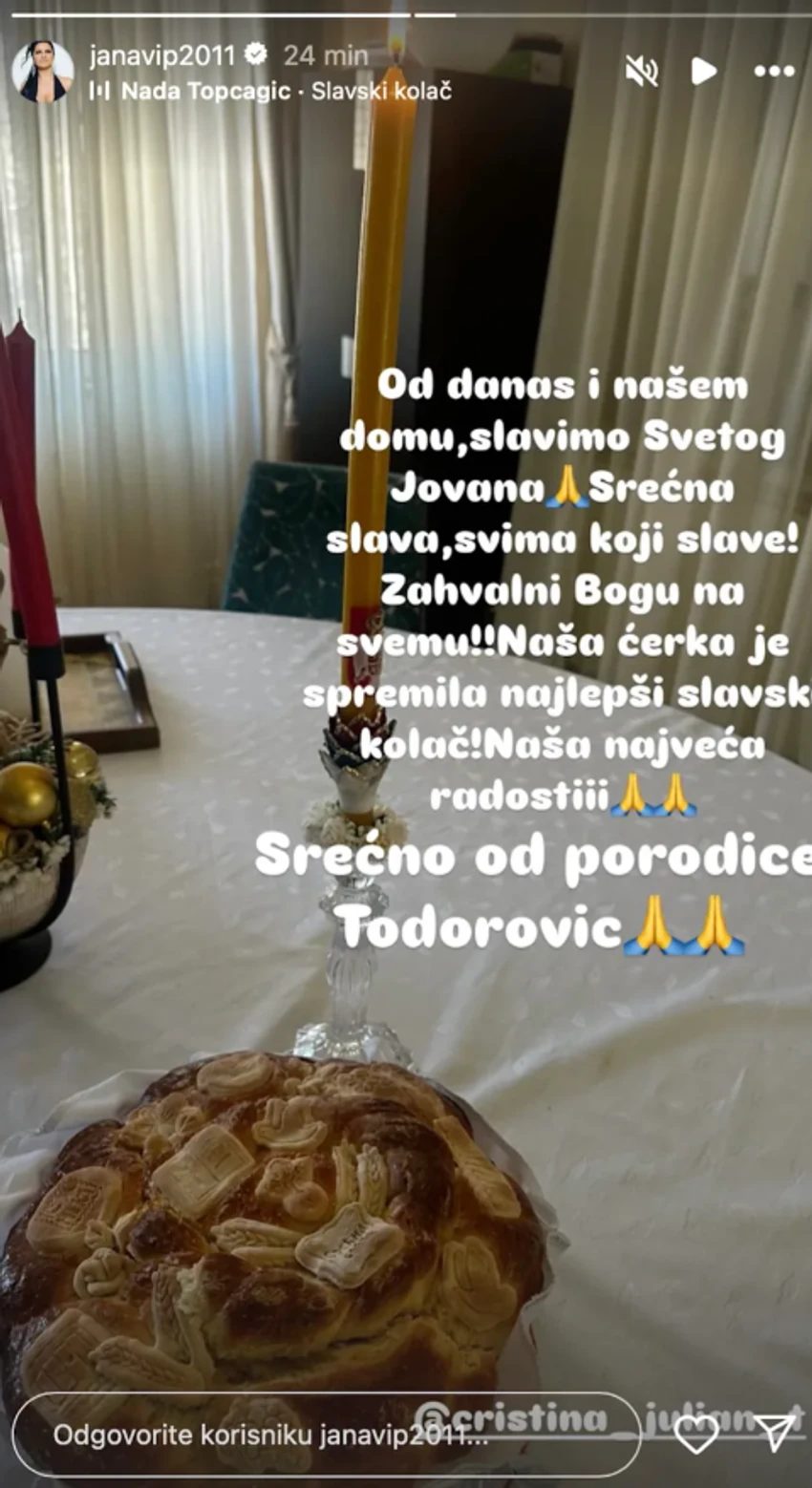 Jana Todorović pokazala slavsku trpezu i kolač koji je umesila ćerka: "Naša najveća radosti" FOTO 6 image 5 37