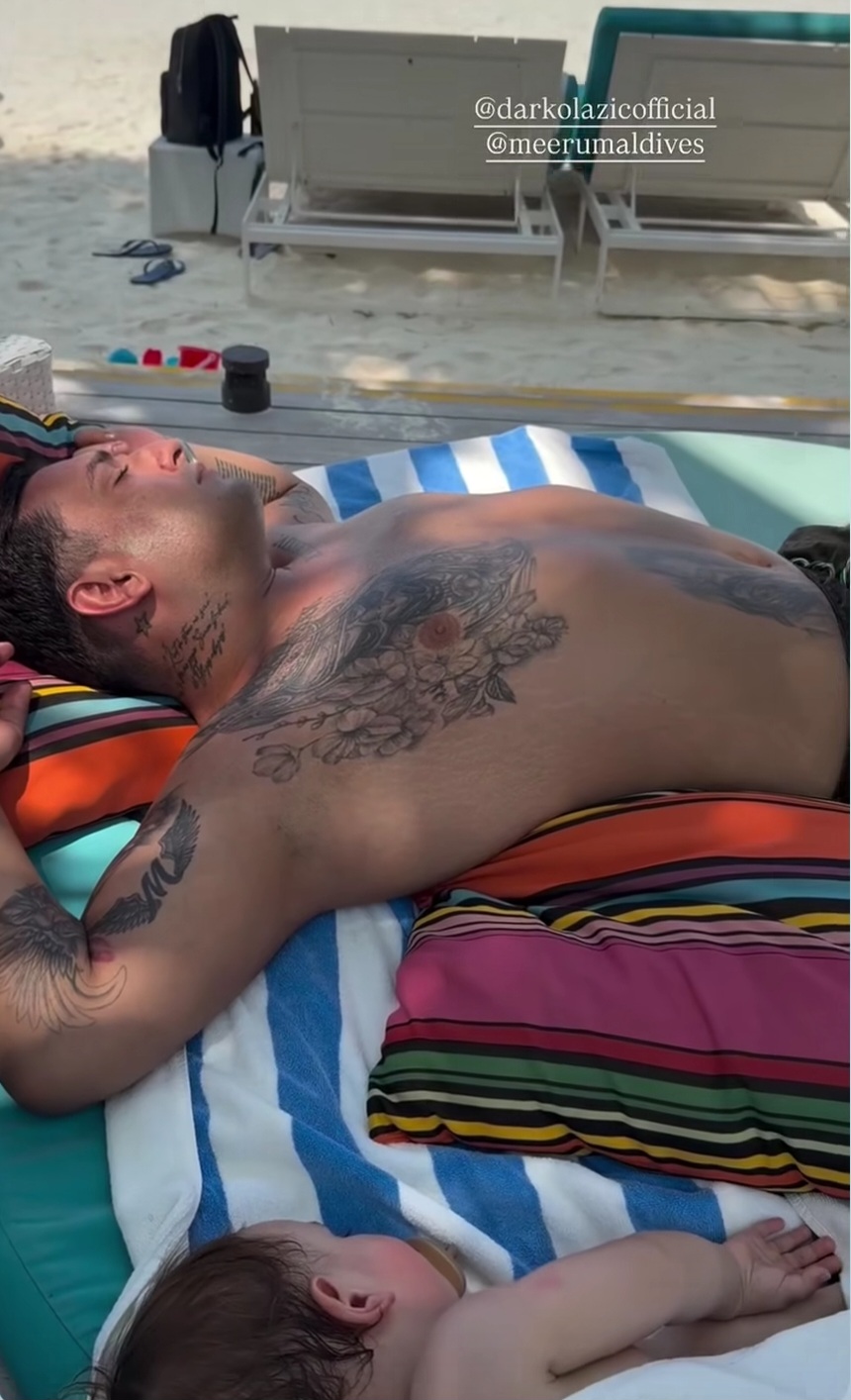 Kaća i Darko Lazić na Maldivima, uživaju sa ćerkom na rajskim ostrvima FOTO 6 Darko Lazic 2