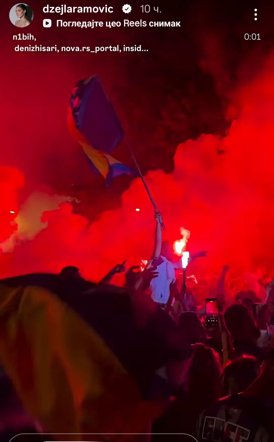 Bosna slavi: Šejla u prvim redovima nakon istorijskog uspeha fudbalera, jedan pevač bio na stadionu (FOTO) 8 Screenshot 20260625 104243 Instagram