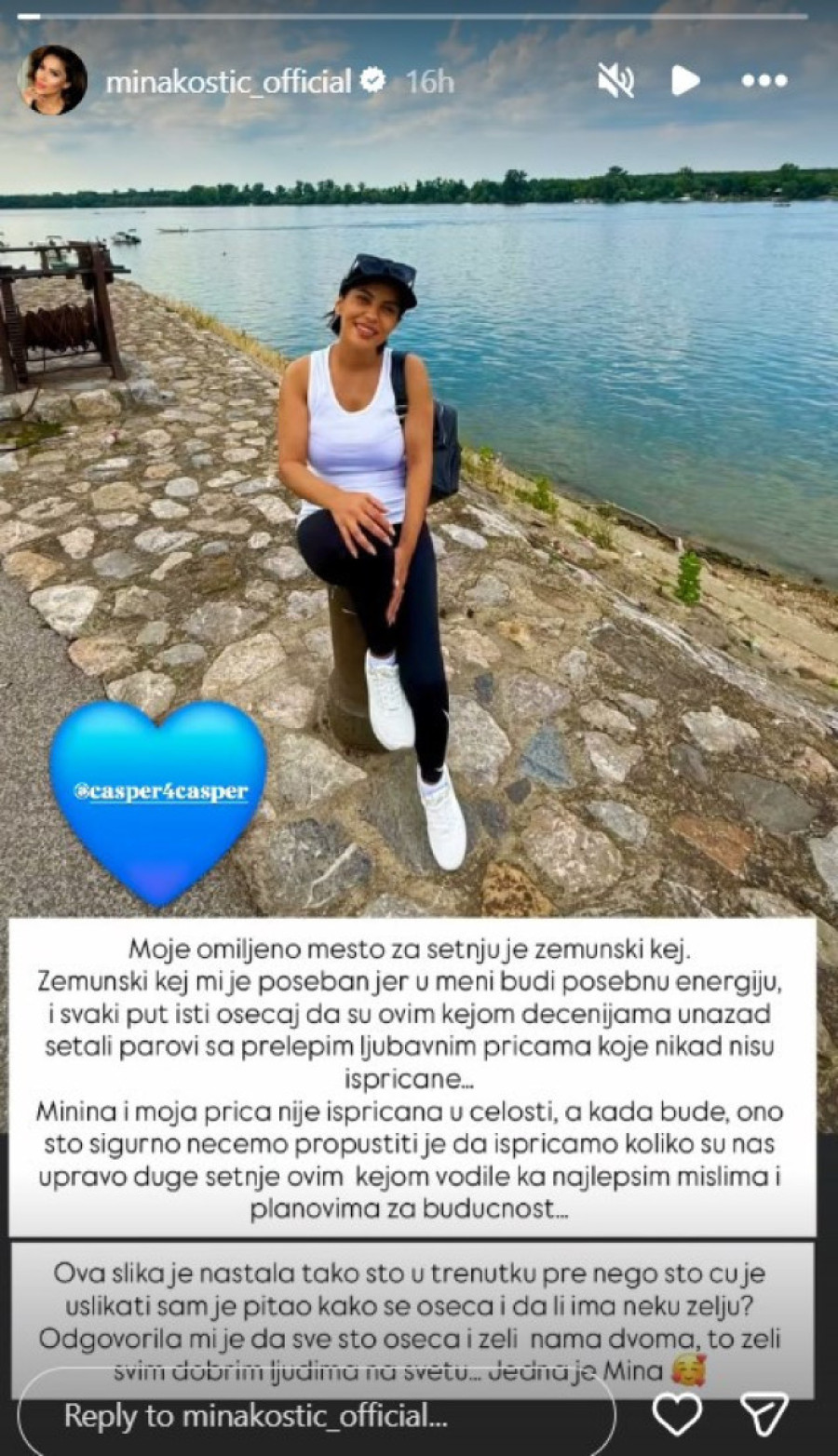 Mina Kostić ponovo uživa u životu: Kasper je ne ispušta iz vida, zajedno provode svaki slobodan trenutak (FOTO) 6 Mina Kostic skrin