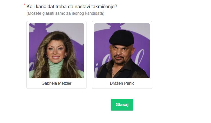 U toku je Fejsbuk glasanje "Nikad nije kasno": Vi odlučujete da li Dražen ili Gabriela idu u drugi krug 5 gabi dragzen